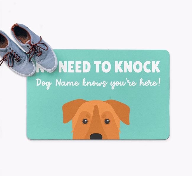 No Need To Knock: Personalized {breedFullName} Doormat